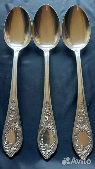 Ложка столовая серебро 875 проба.Клеймо зiд 3шт