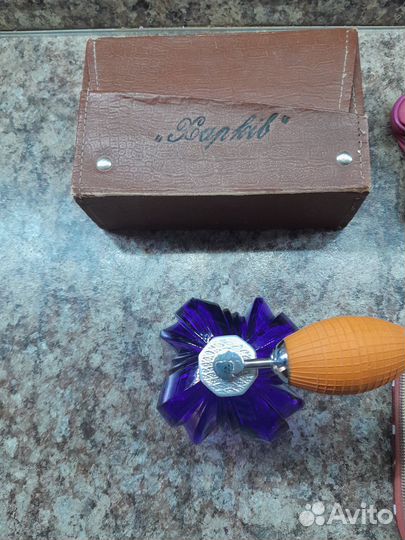 Винтаж СССР, Флакон, маникюрный, футляр, кошелек