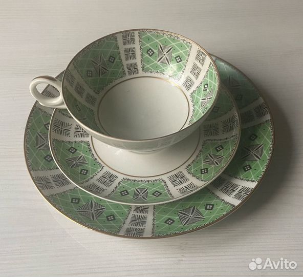 Чайная тройка-костяной фарфор Wallendorf Германия