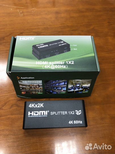 Hdmi v2.0 разветвитель 1 вход 2 выхода сплиттер 4K