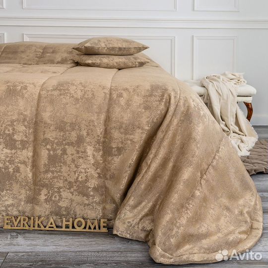 Мраморное покрывало Зарина бронза на диван
