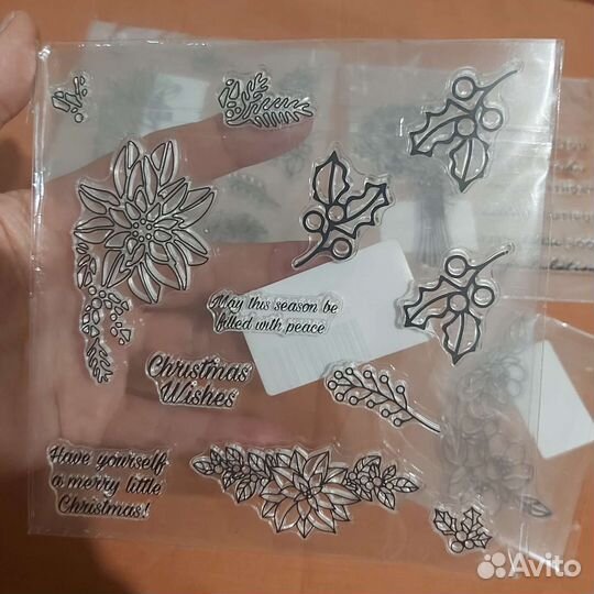 Прозрачные силиконовые штампы для скрапбукинга