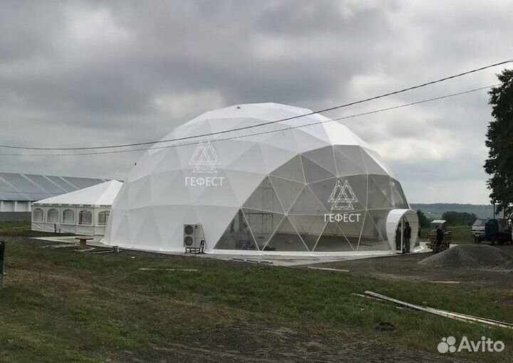 Шатер для кафе, геодезический купол