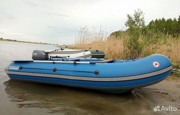 Надувная лодка mishimo lite 430 (сине-серая)