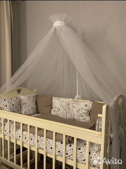 Бортики в детскую кроватку/соски pigeon новые m ll