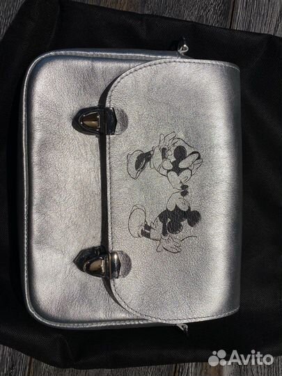 Сумка-сэтчел авторская натуральная кожа микки маус