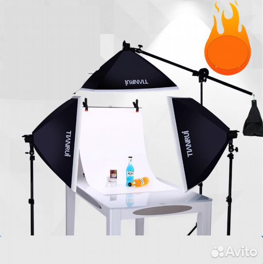 Софтбокс (комплект 3 шт.+журавль)