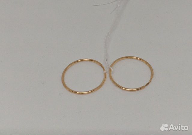 Золотые серьги кольца конго