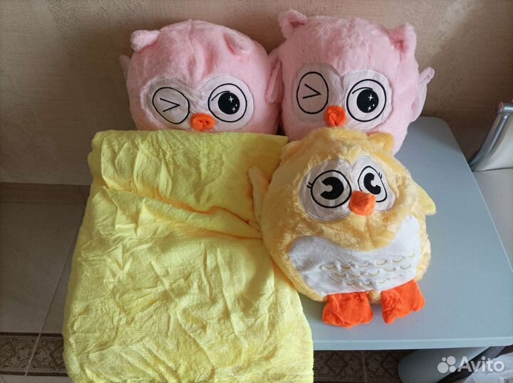Подушка игрушка с пледом