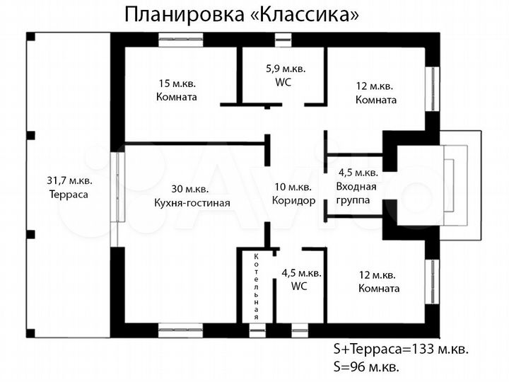 Дом 138 м² на участке 6,3 сот.