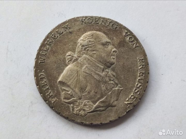 1 Талер 1796 А Пруссия Фридрих Вильгельм II