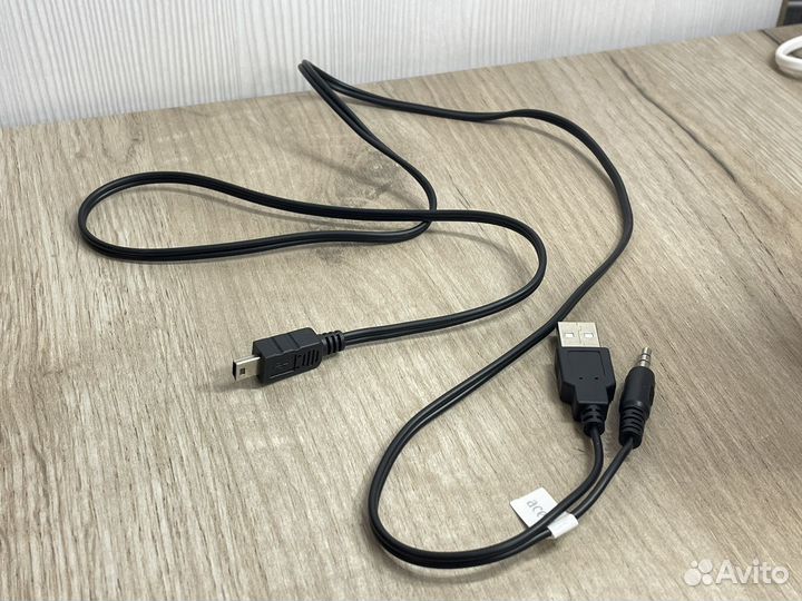 Кабель питания USB AM+jack3,5-AM mini, длина 0,5м