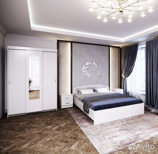 Спальный гарнитур в белом цвете