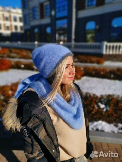 Шапка двухсторонняя женская