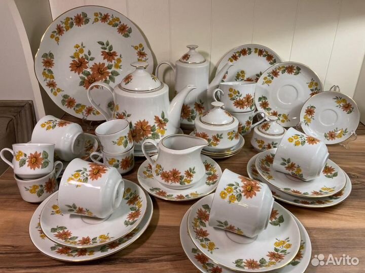 Чайный кофейный сервиз Bohemia винтаж