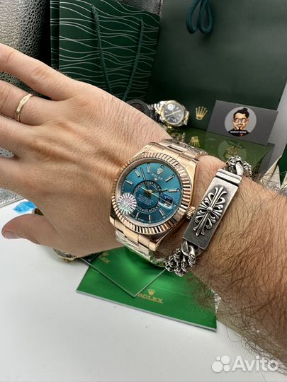 Часы rolex SKY dweller rose gold