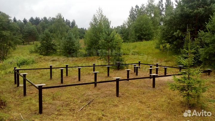 Свайный фундамент. Винтовая свая. Круглогодично