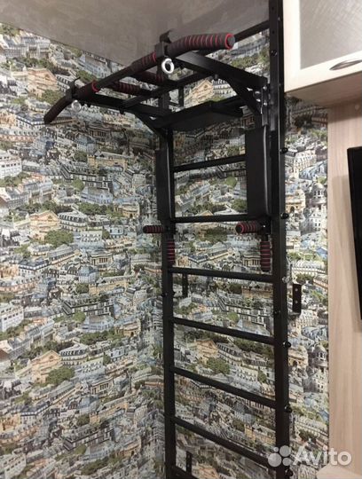 Шведская стенка с усиленным турником 3 в 1