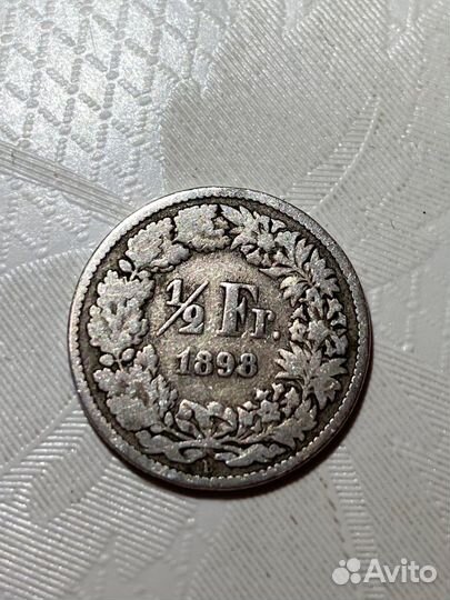 Монеты Швейцарский франк 1898