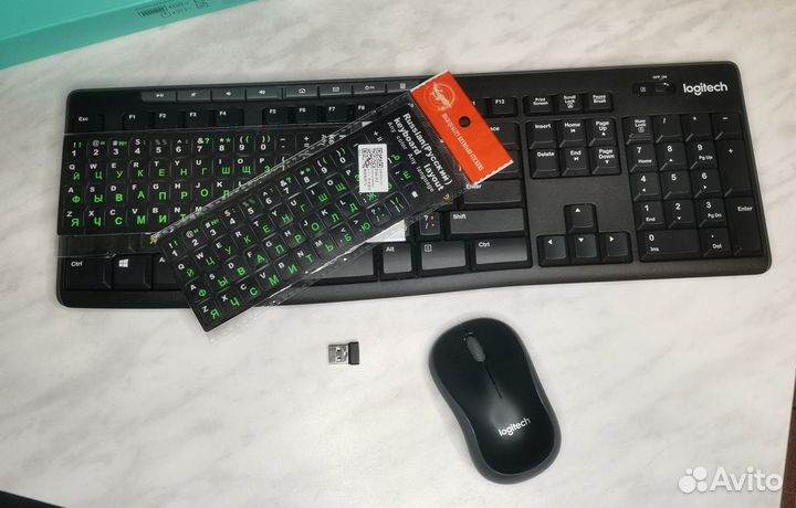 Беспроводная клавиатура и мышь Logitech MK270 Eng