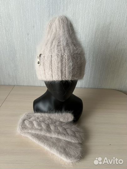 Шапка, варежки, бактус, снуд