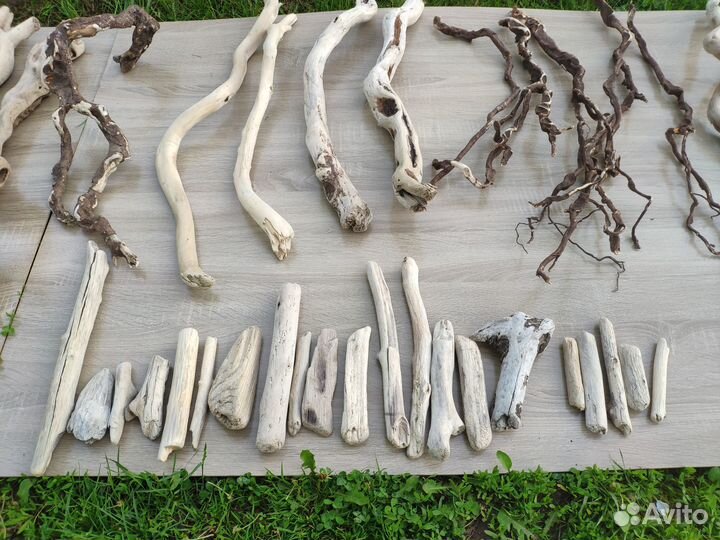 Коряги, дрифтвуд, макраме