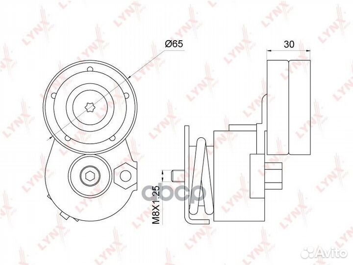Натяжитель поликлинового ремня PT3139 lynxauto