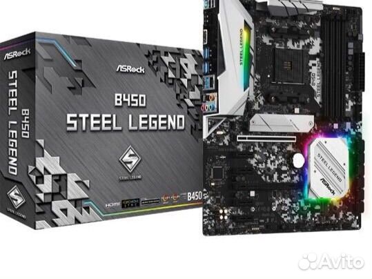 Новая материснкая плата asrock steel legend B450m