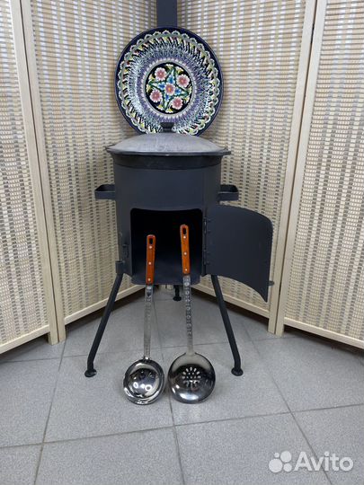 Печь для казана + казан 6 литров