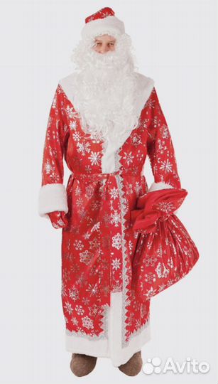 Костюм Деда Мороза + валянки