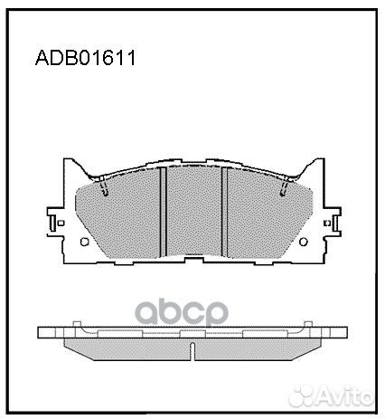 Колодки тормозные дисковые перед ADB01611 A
