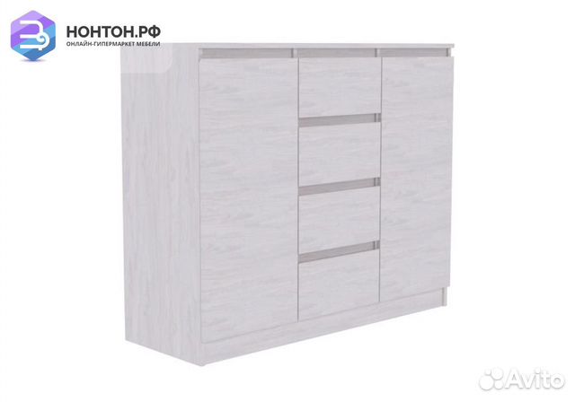 Комод Бриз-1 с дверцами ясень анкор светлый