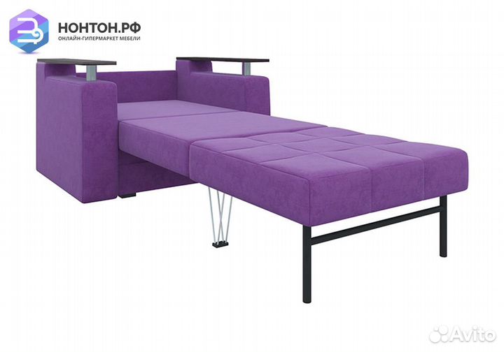 Кресло выкатное Мираж микровельвет фиолетовый