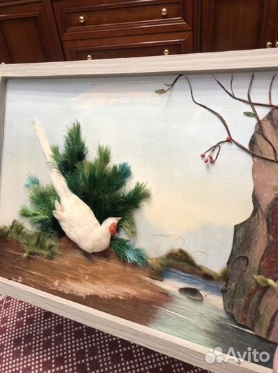 Картина « Птичка»кндр Антиквариат