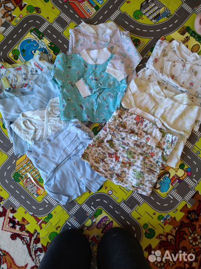 Распашонки пакетом 65-68 см