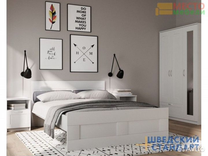 IKEA кровать 160х200 brimnes сириус 2 спальная