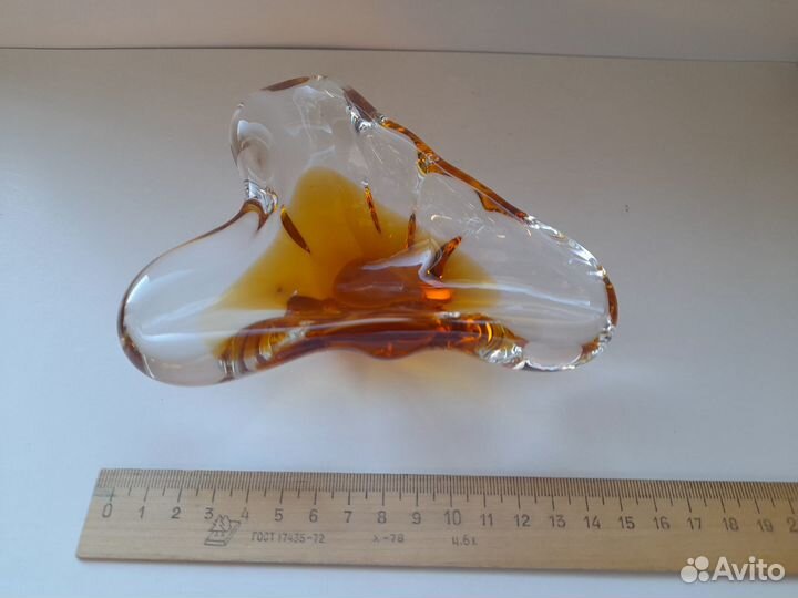 Пепельница ссср/чсср (богемское стекло 70-ые гг.)