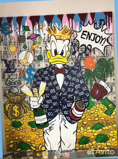 Картина Наглые Молодые Богатые Мавроди холст