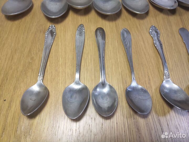 Столовые приборы ложки вилки ножи нерж сталь 22 шт