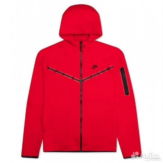 Худи Nike Tech Fleece красное