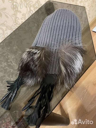 Шапка чернобурка,ушанка женская
