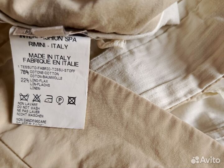 Marithe francois girbaud брюки капри хлопок лен