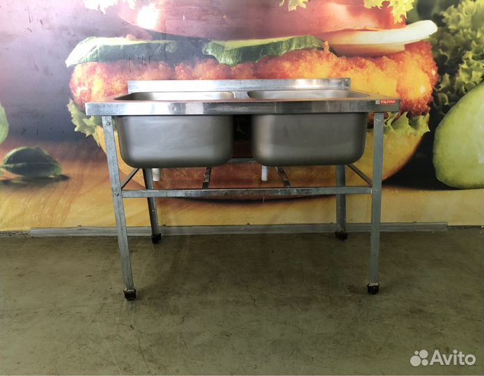 Ванна моечная 2-х секционная HiCold 120*70 см