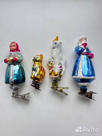 Елочные игрушки СССР на прищепке