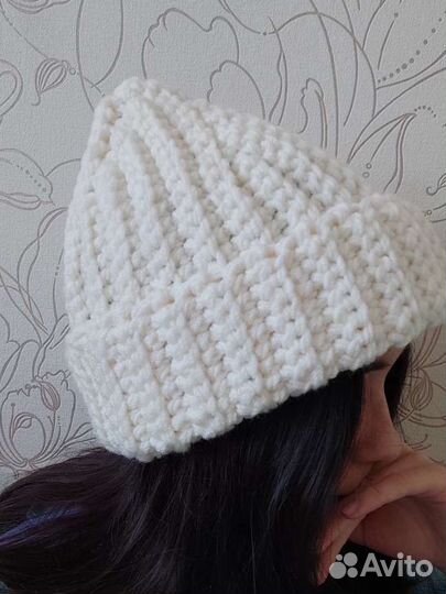 Шапка вязаная ручная работа