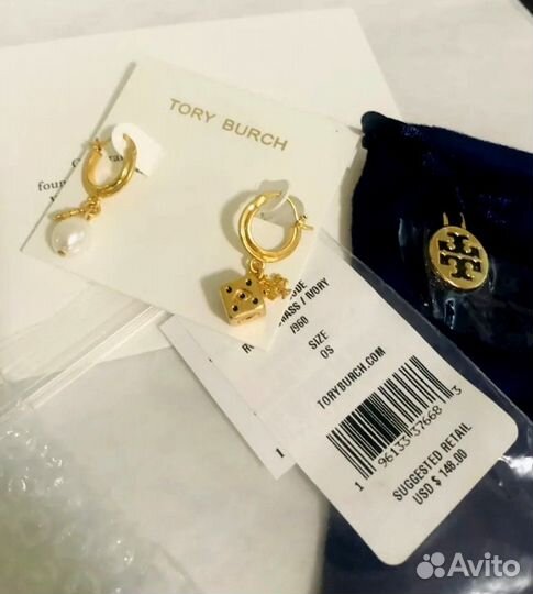 Серьги Tory Burch оригинал новые