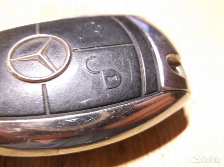 Mercedes-Benz чип ключ 3 кнопки хромированная рыба