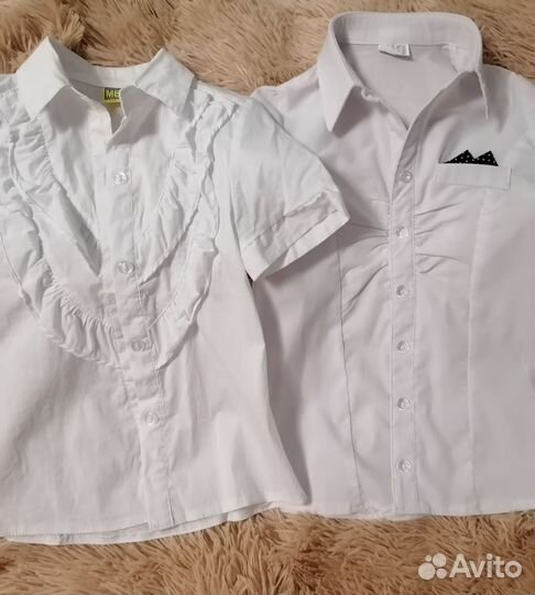 Блузки школьные, р. 128, 1-2класс