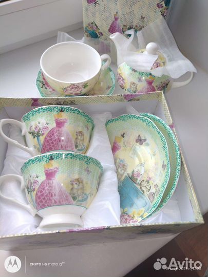 Сервизы чайные новые фарфор