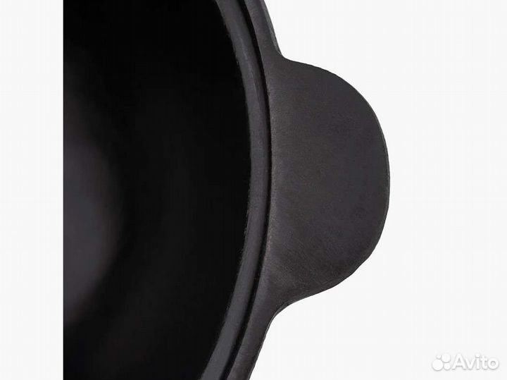 Казан чугунный 12 литров, круглое дно